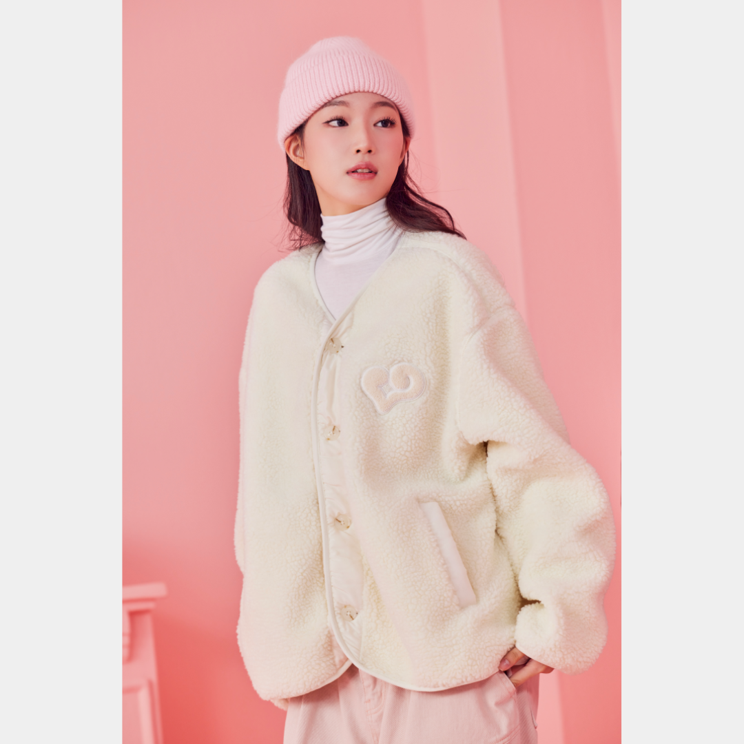 TOMORROW X TOGETHER (TXT) Fleece Jacket Ivory