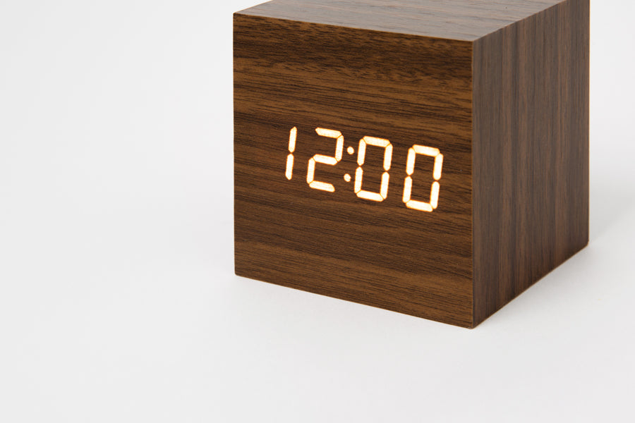 Wood LED Clock Brown (Small)