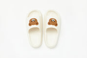 Pom Pom Slippers: Bear 255 (White)
