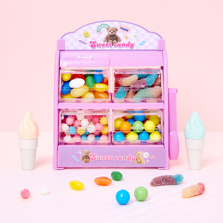 Candy Storage Box 4 Drawer Purple