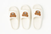 Pom Pom Slippers: Bear 245 (White)
