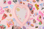 Desk Mirror Pink Heart S