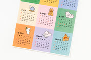 2024 Mini Calendar Sticker: Ribbon Bear & Simple