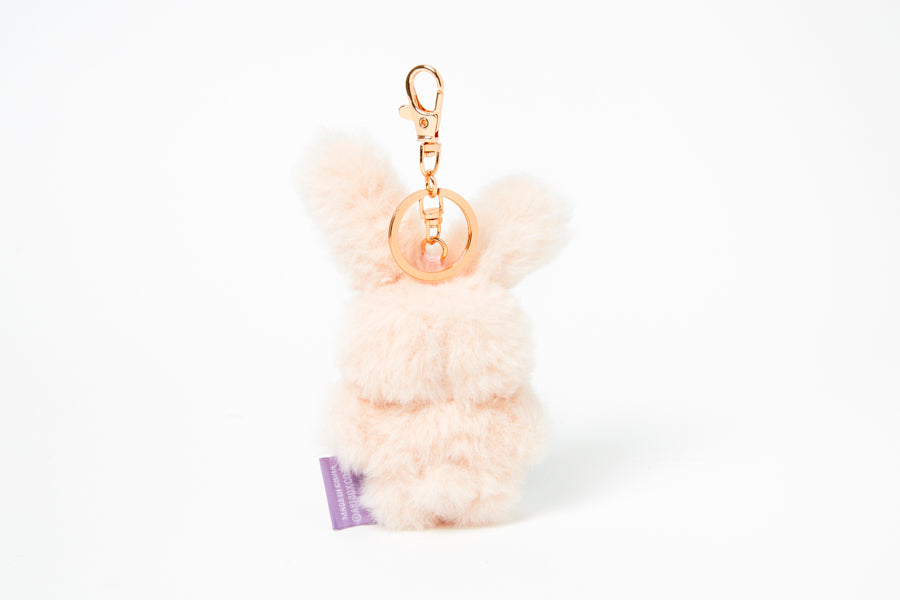 BAG CHARM WIRE EARS PINK RABBIT