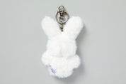 BAG CHARM WIRE EARS WHITE RABBIT