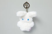 BAG CHARM WIRE EARS WHITE RABBIT