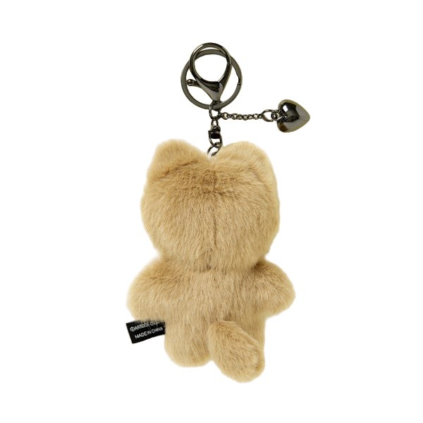 Bag Charm Heart Charm Brown Cat