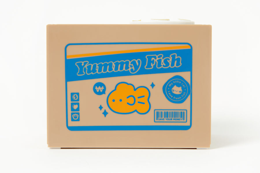 Piggy Bank Cat Yummy Fish