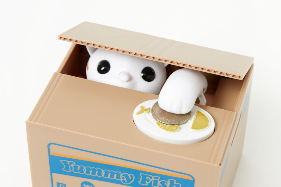 Piggy Bank Cat Yummy Fish