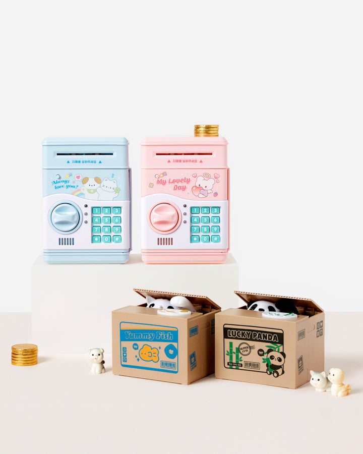 Piggy Bank Cat Yummy Fish