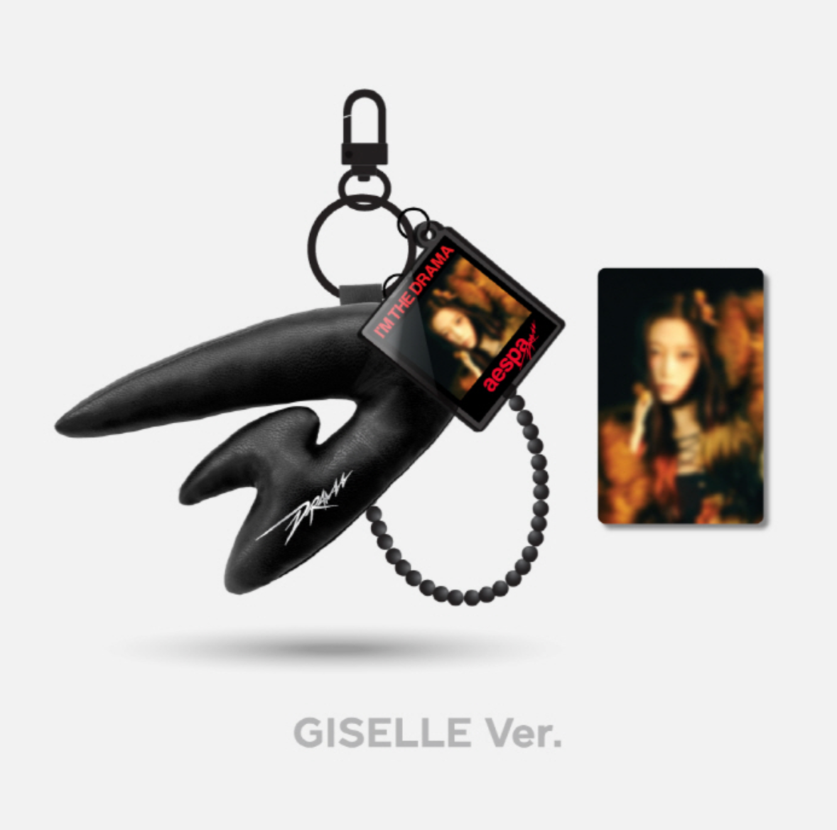 aespa Official MD "Drama" (Black) Photo Key Ring