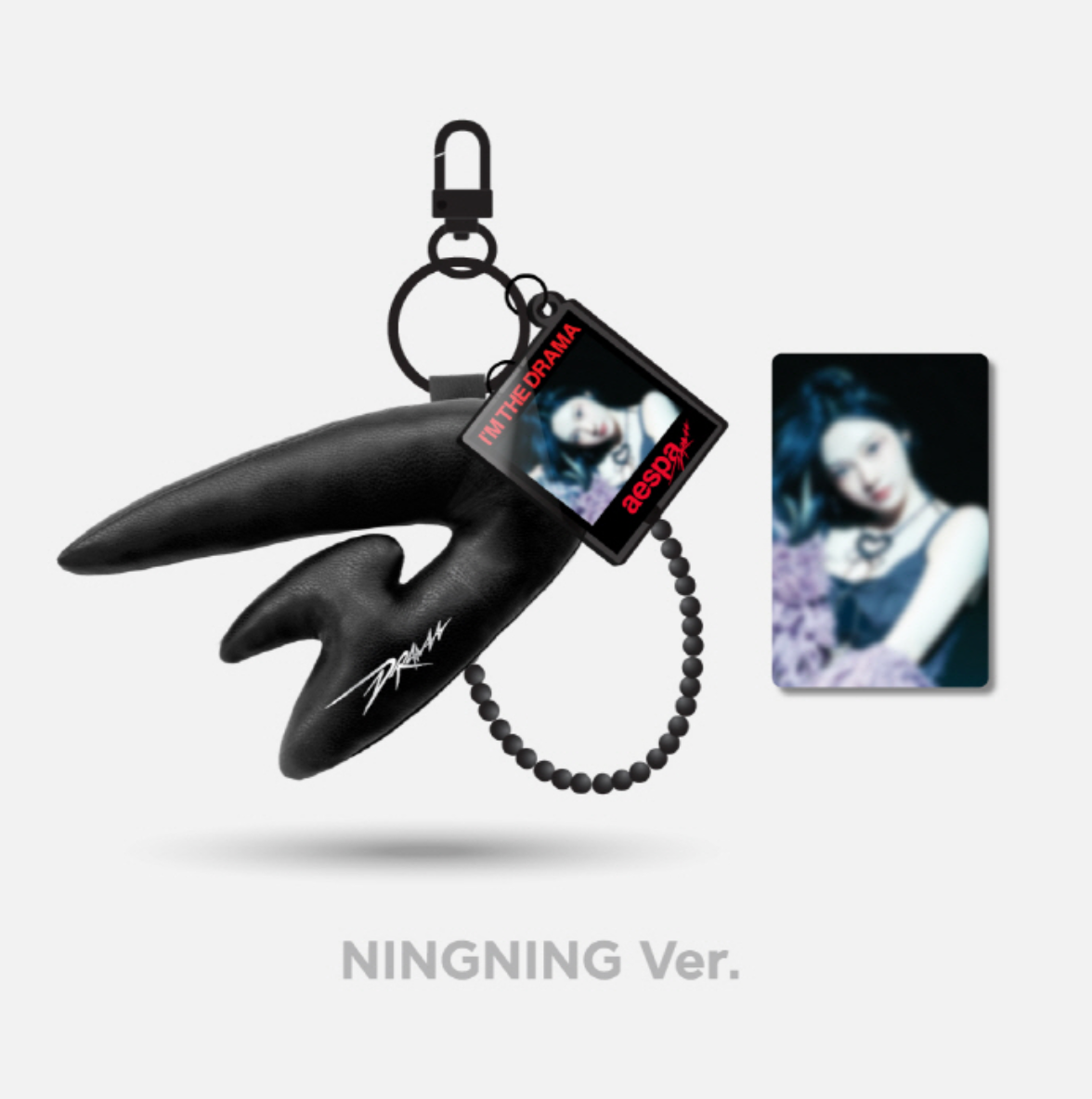 aespa Official MD "Drama" (Black) Photo Key Ring