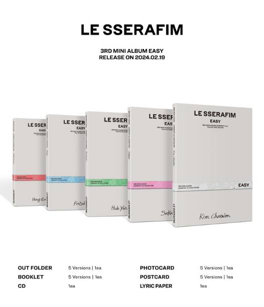 Le Sserafim 3rd Mini Album "EASY" (Compact Ver.)