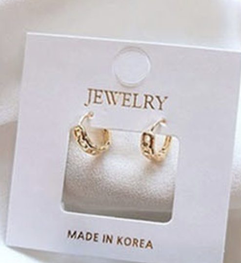 RN Gold Mini Heart Ring Earrings