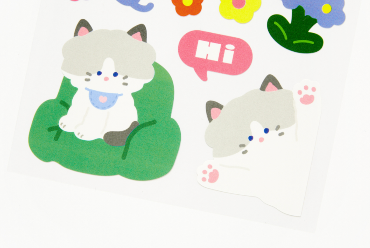 Sticker Cat Removable