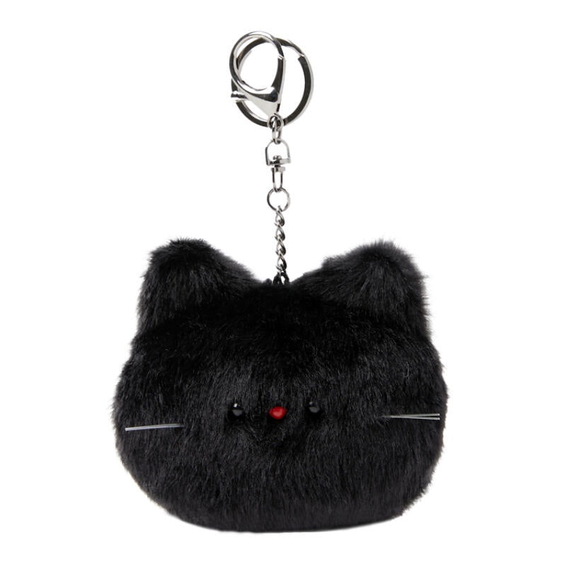 BAG CHARM FLUFFY FACE SERIES BLACK CAT
