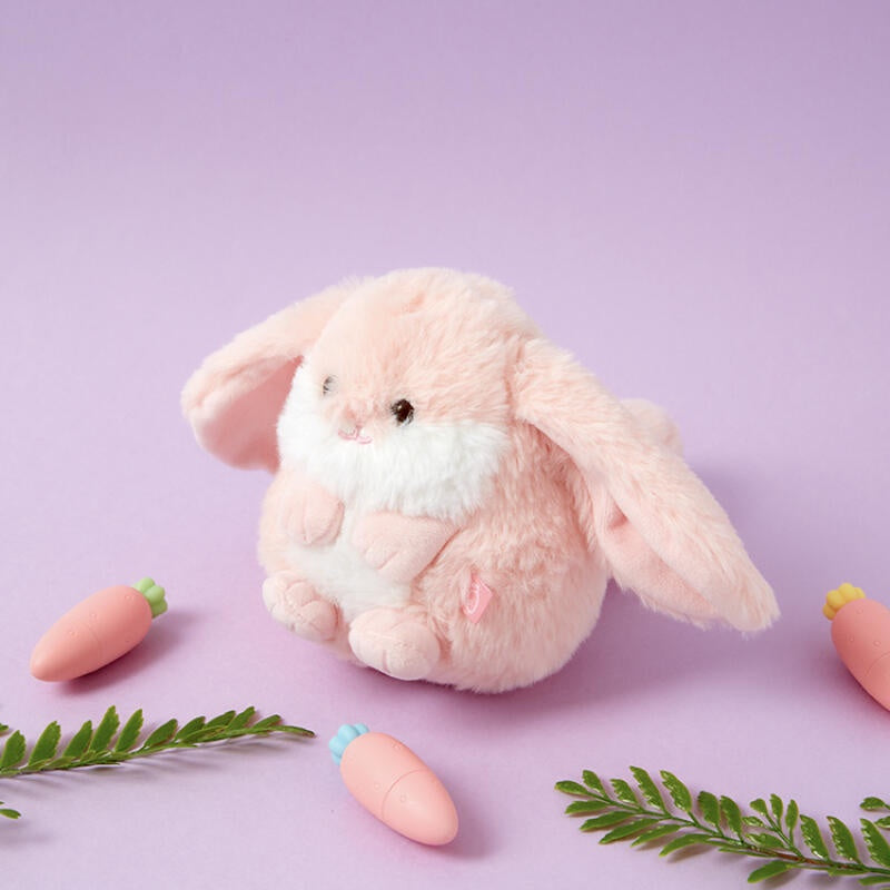 PLUSH ANIMAL SERIES PINK RABBIT MEDIUM