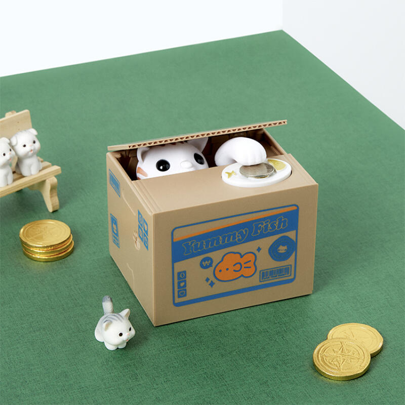 Piggy Bank Cat Yummy Fish