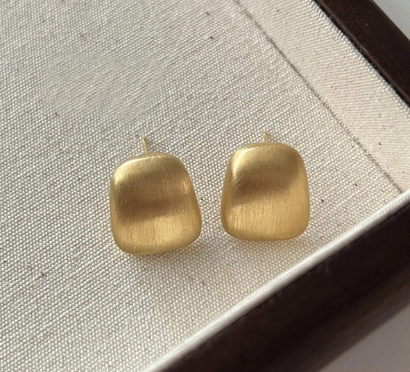 Golden Bell Stud Earrings