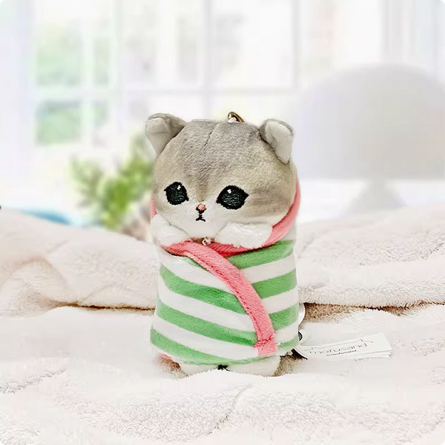 Mofusand Bag Charm Blanket Green