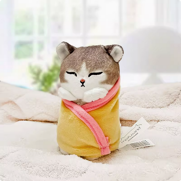 Mofusand Bag Charm Blanket Yellow