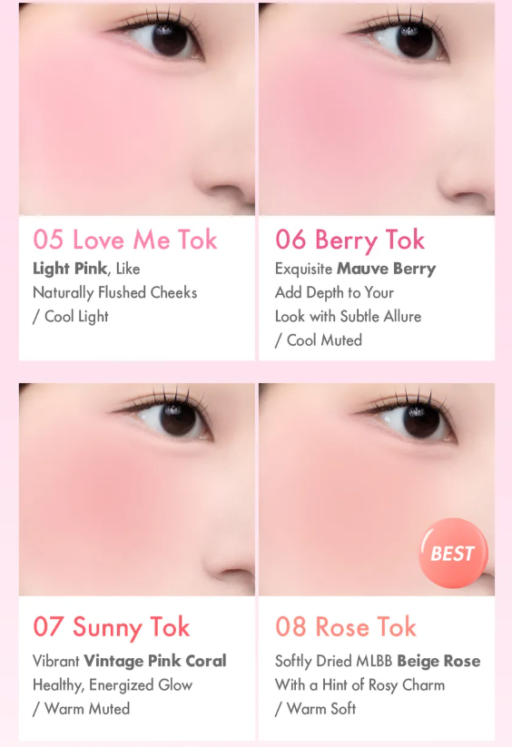 AMUSE - Cheek Tok Tok AMUSE - Cheek Tok Tok - 8 Colors