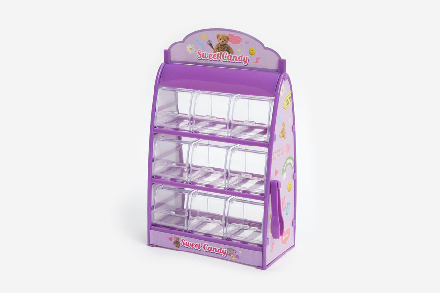 Candy Storage Box 9 Drawer Purple