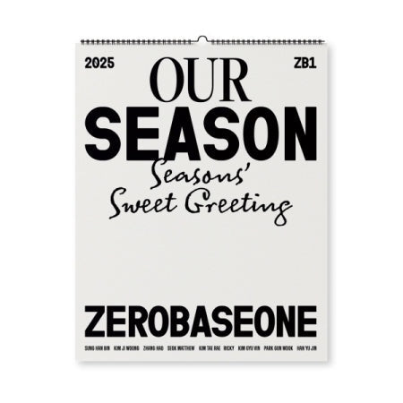 Zerobaseone 2025 Season's Greetings "OUR SEASON" Wall Calendar