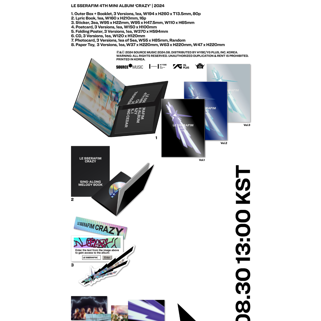 Le Sserafim 4th Mini Album "CRAZY"