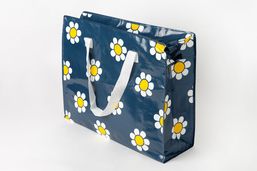Tarpaulin Bag Flower Blue XL