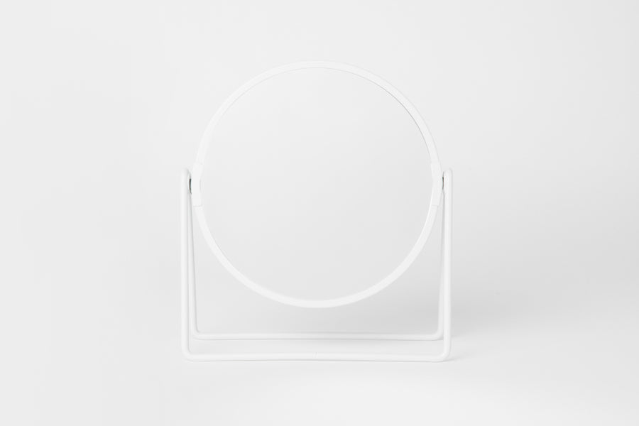 Triple Table Mirror White