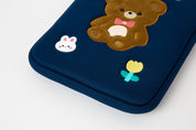 Tablet PC Pouch Teddy Bear Navy 11 inch