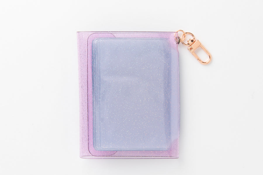 Pocket Card Case  Adorable Bear Purple