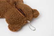 Fluffy Bear Pencil Case (Brown)