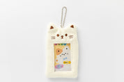 Photo Card Case Pom Pom Cat White