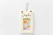 Photo Card Case Pom Pom Cat White