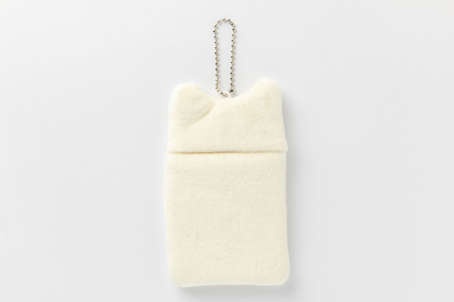 Photo Card Case Pom Pom Cat White