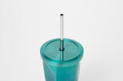 Metal Tumbler with Straw Blue Navy 550ml