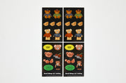 Neck Card Case & Sticker Set Bear Black
