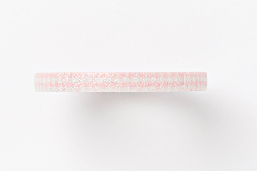 Masking Tape Glitter Check Pink 5mm