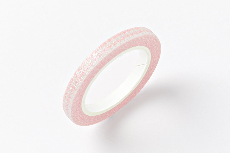 Masking Tape Glitter Check Pink 5mm