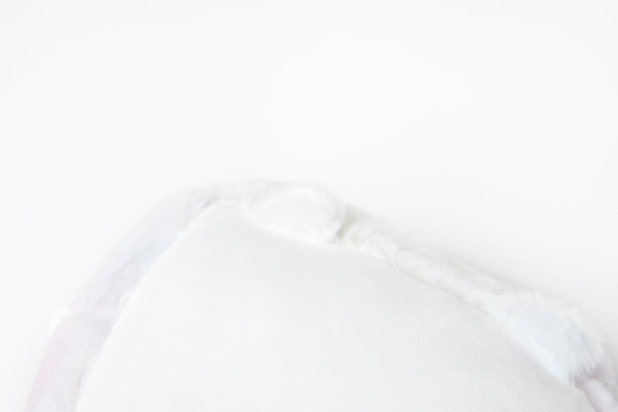 Cushion Lying Rainbow Heart Bear