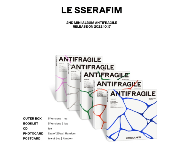 Le Sserafim 2nd Mini Album "ANTIFRAGILE" (Compact Ver.)