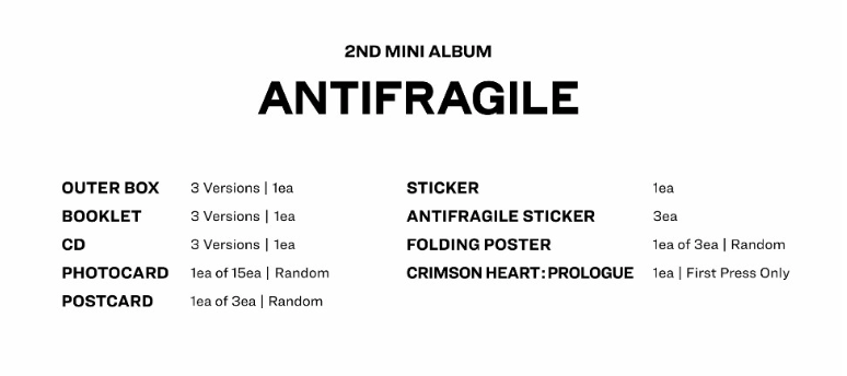 Le Sserafim 2nd Mini Album "ANTIFRAGILE"