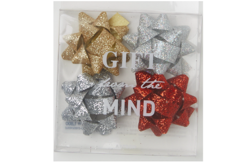 Gift Wrapping Ribbon Bow Set Glitter