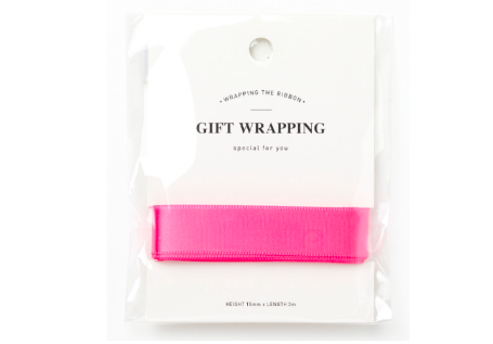 Gift Wrapping Ribbon Pink 15mm