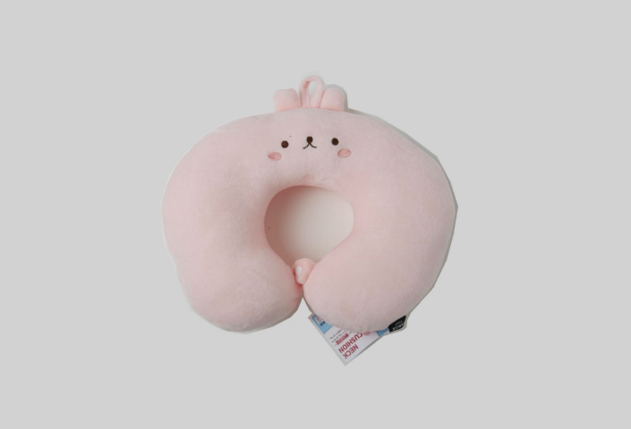 Neck Cushion Pink Bunny