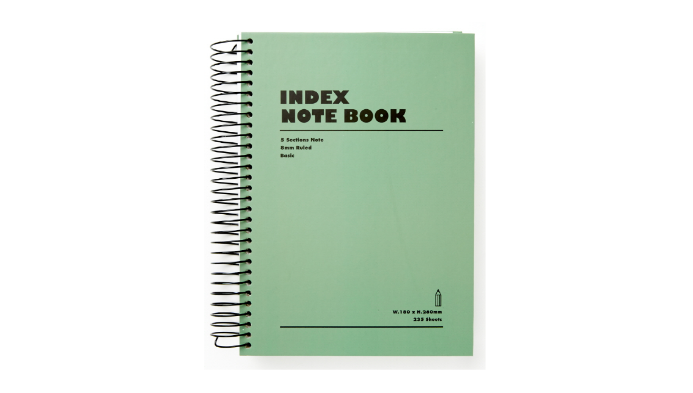 Spring Note Index Green L