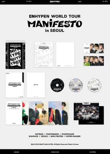 Enhypen World Tour: Manifesto in Seoul Digital Code & DVD SET + PRE-ORDER BENEFIT