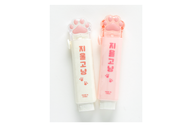 Eraser Cat Paw Pink & White (Random Color)